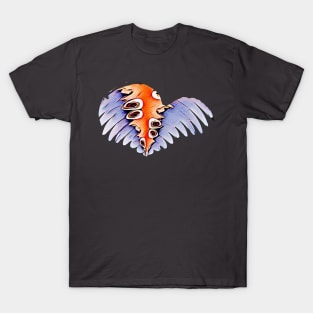 Wings of change spotted blue T-Shirt